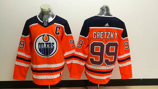 Men's Edmonton Oilers Wayne Gretzky #99 Orange Breakaway Player Jerseys