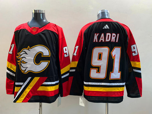 Men's Calgary Flames Nazem Kadri #91 Black Breakaway Player Jerseys