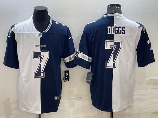 Men's Dallas Cowboys Trevon Diggs #7 White/Navy Player Jerseys