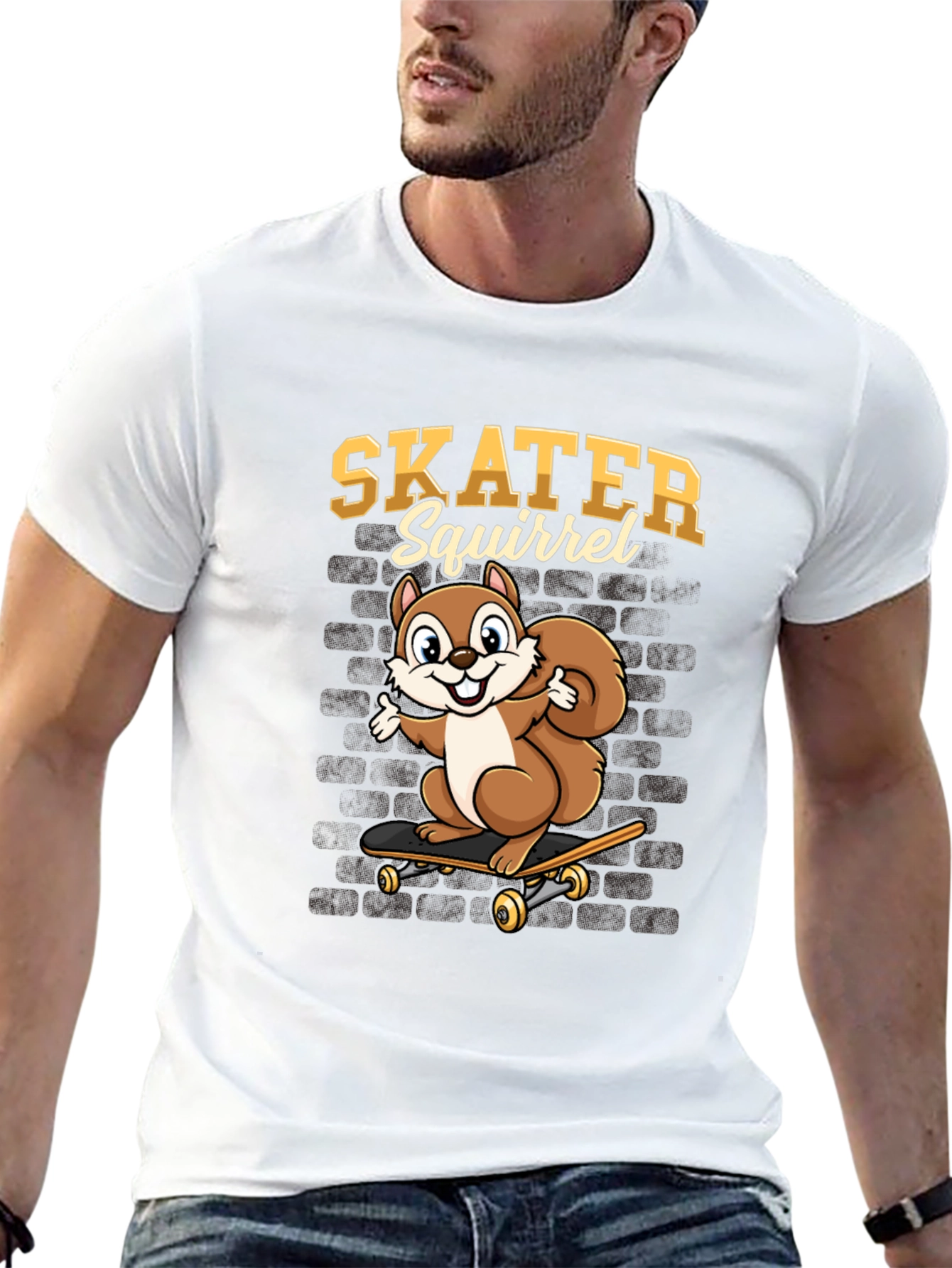 Skater Squirrel Graphic Tee