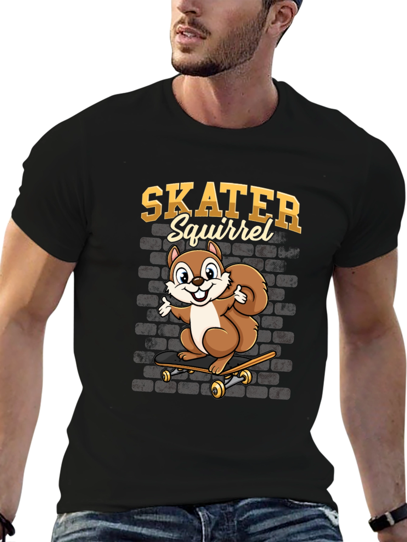 Skater Squirrel Graphic Tee