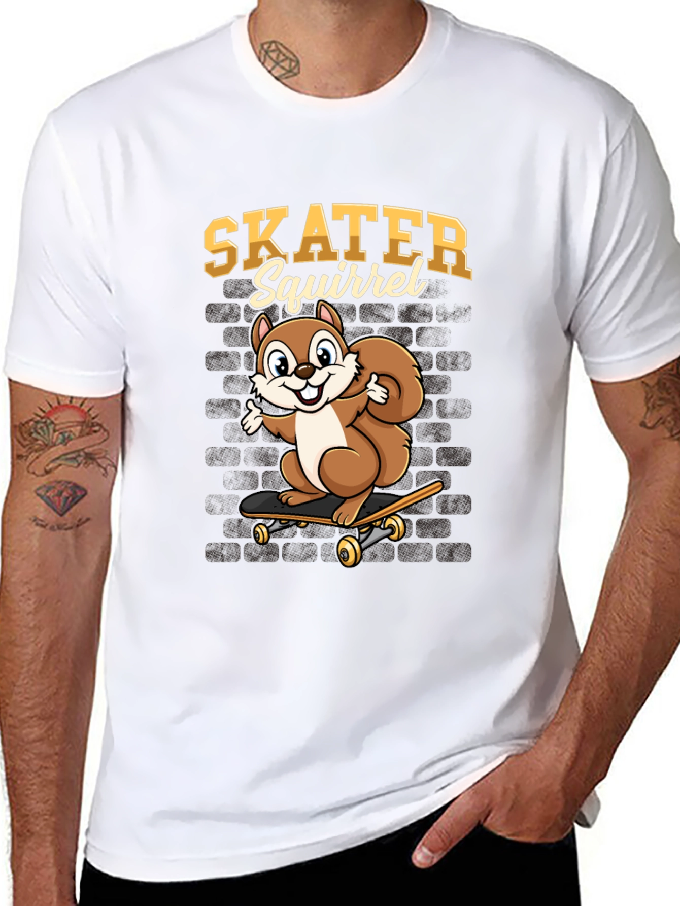 Skater Squirrel Graphic Tee