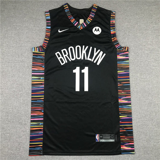 Men's Brooklyn Nets Kyrie Irving #11 Black Swingman Jerseys - City Edition