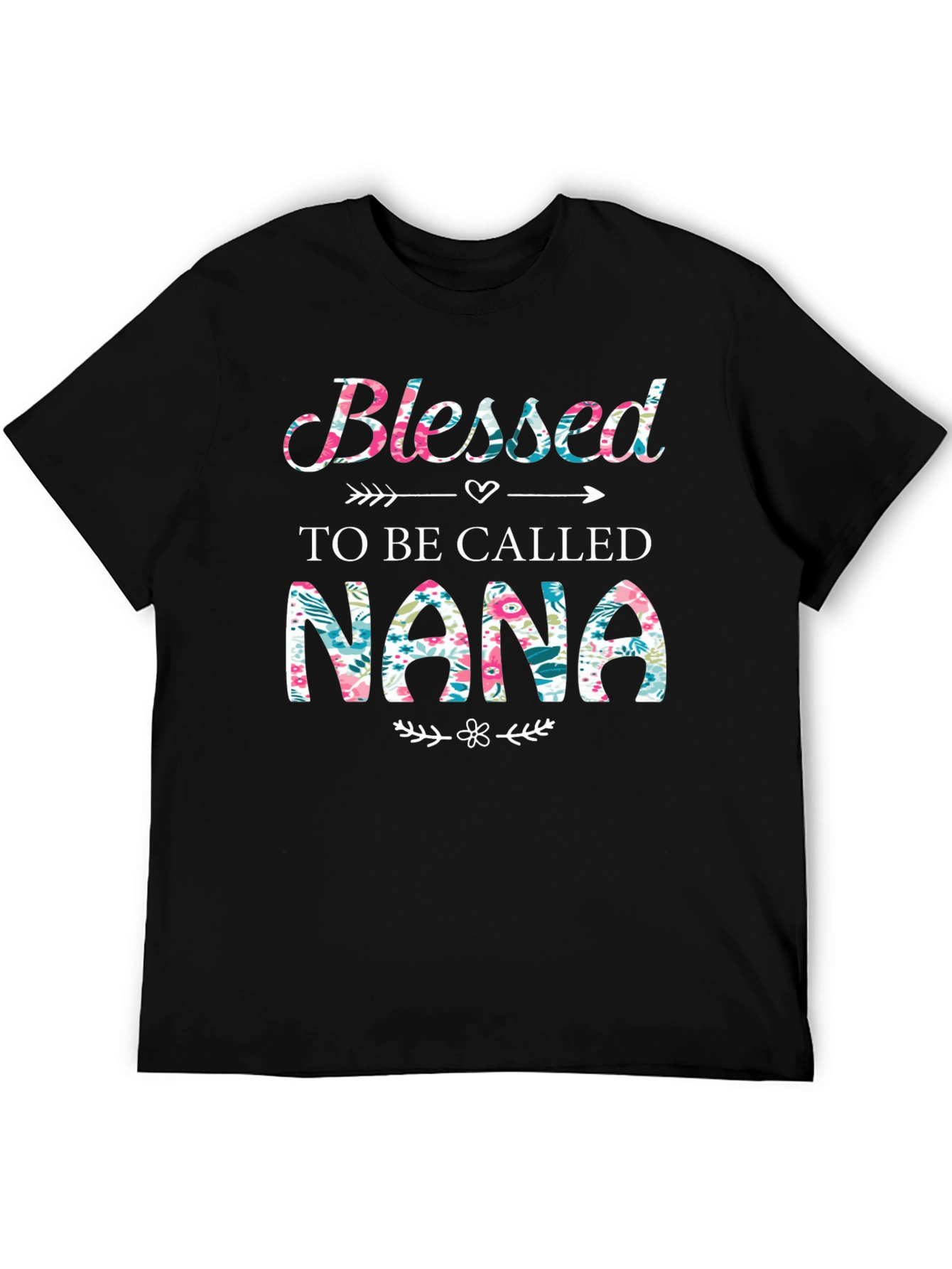Blessed to Be Called Nana Floral Graphic Tee