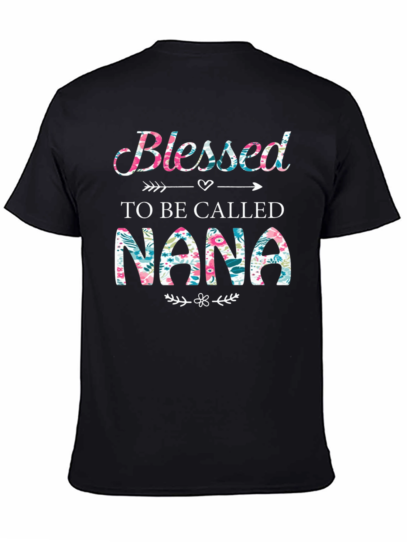 Blessed to Be Called Nana Floral Graphic Tee