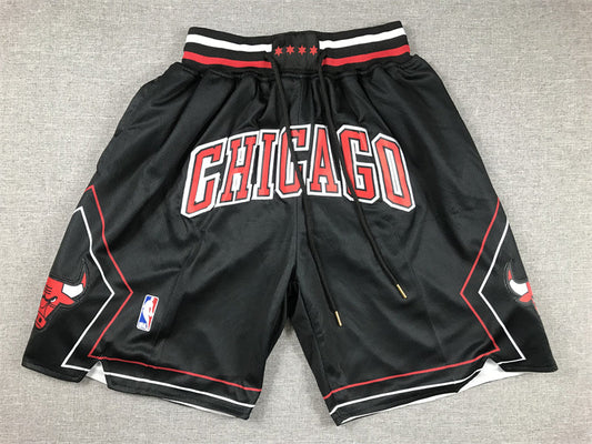 Men's Chicago Bulls Black Pocket Shorts1