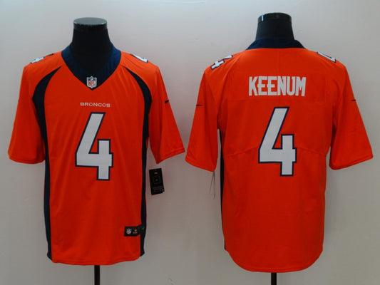 Men's Denver Broncos Case Keenum #4 Orange Game Jerseys