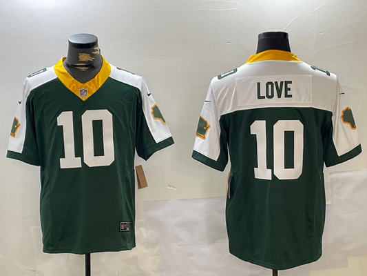 Men's Green Bay Packers Jordan Love #10 Green Team Game Jerseys