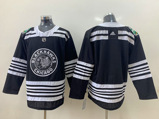 Men's Chicago Blackhawks Black Blank Player Jerseys