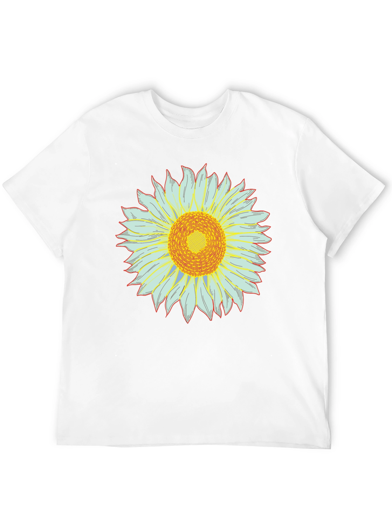 Sunflower Graphic Tee - Black Cotton Blend Casual Shirt