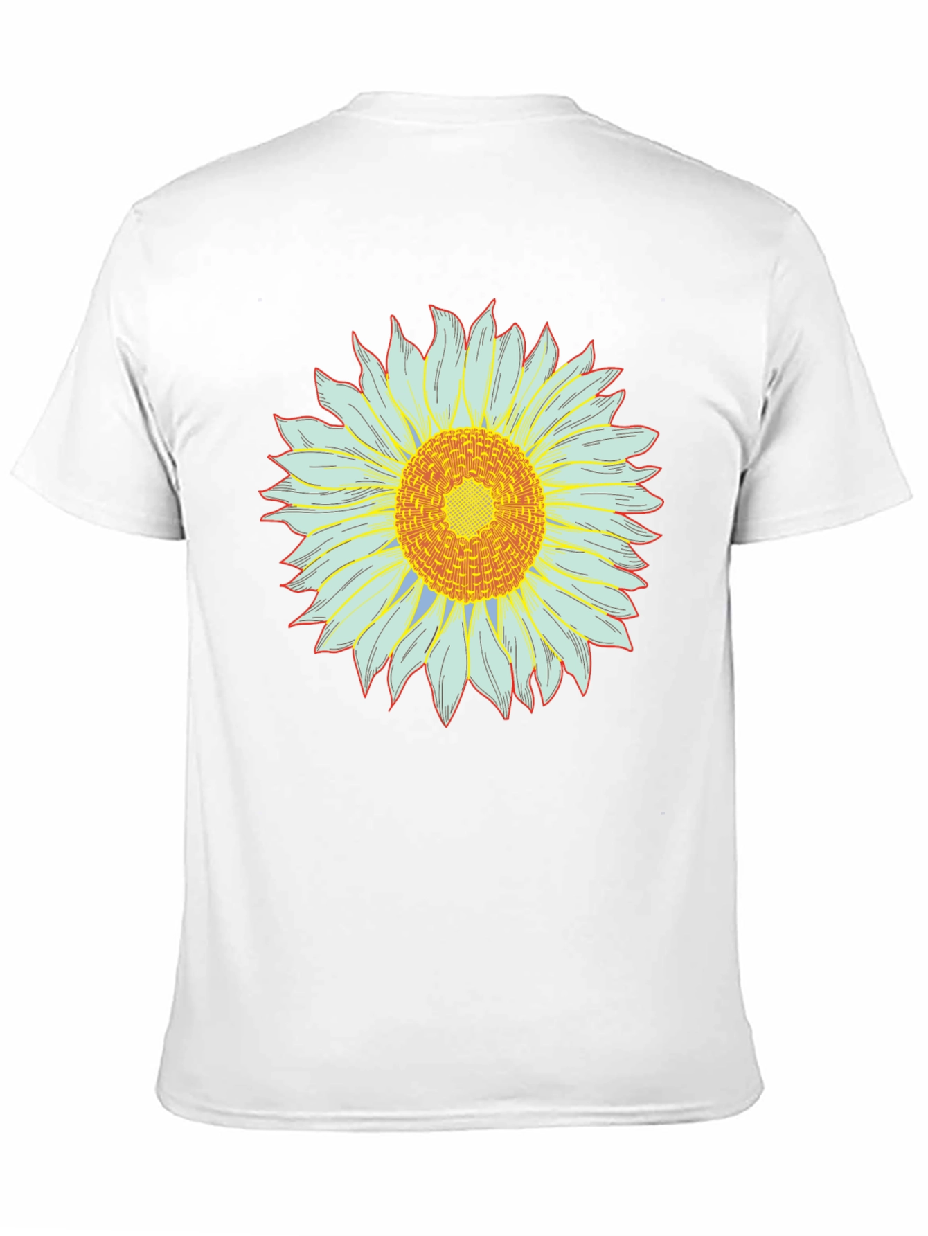 Sunflower Graphic Tee - Black Cotton Blend Casual Shirt