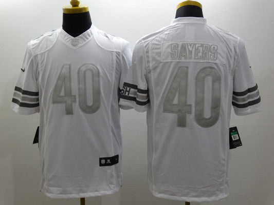 Men's Chicago Bears Gale Sayers #40 White Game Jerseys