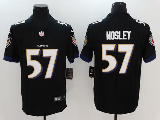 Men's Baltimore Ravens C.J. Mosley #57 Black Player Game Jerseys