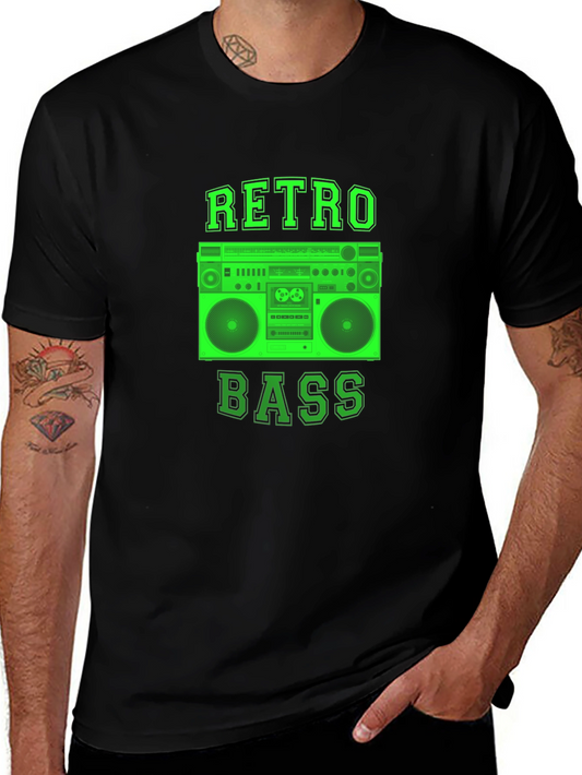 Retro Bass T-Shirt - Vintage Boombox Graphic Tee