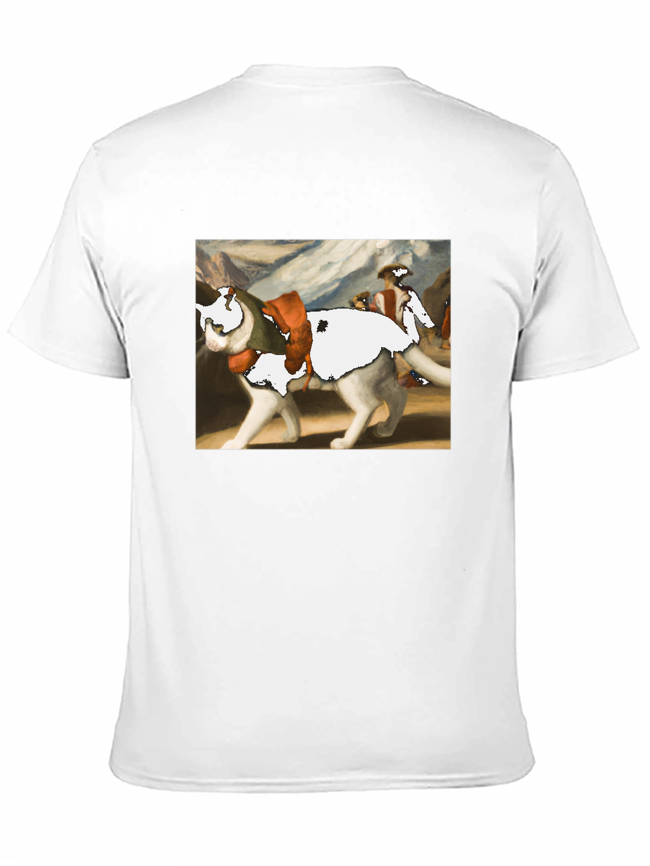 Cat on a Wolf Funny Graphic Tee