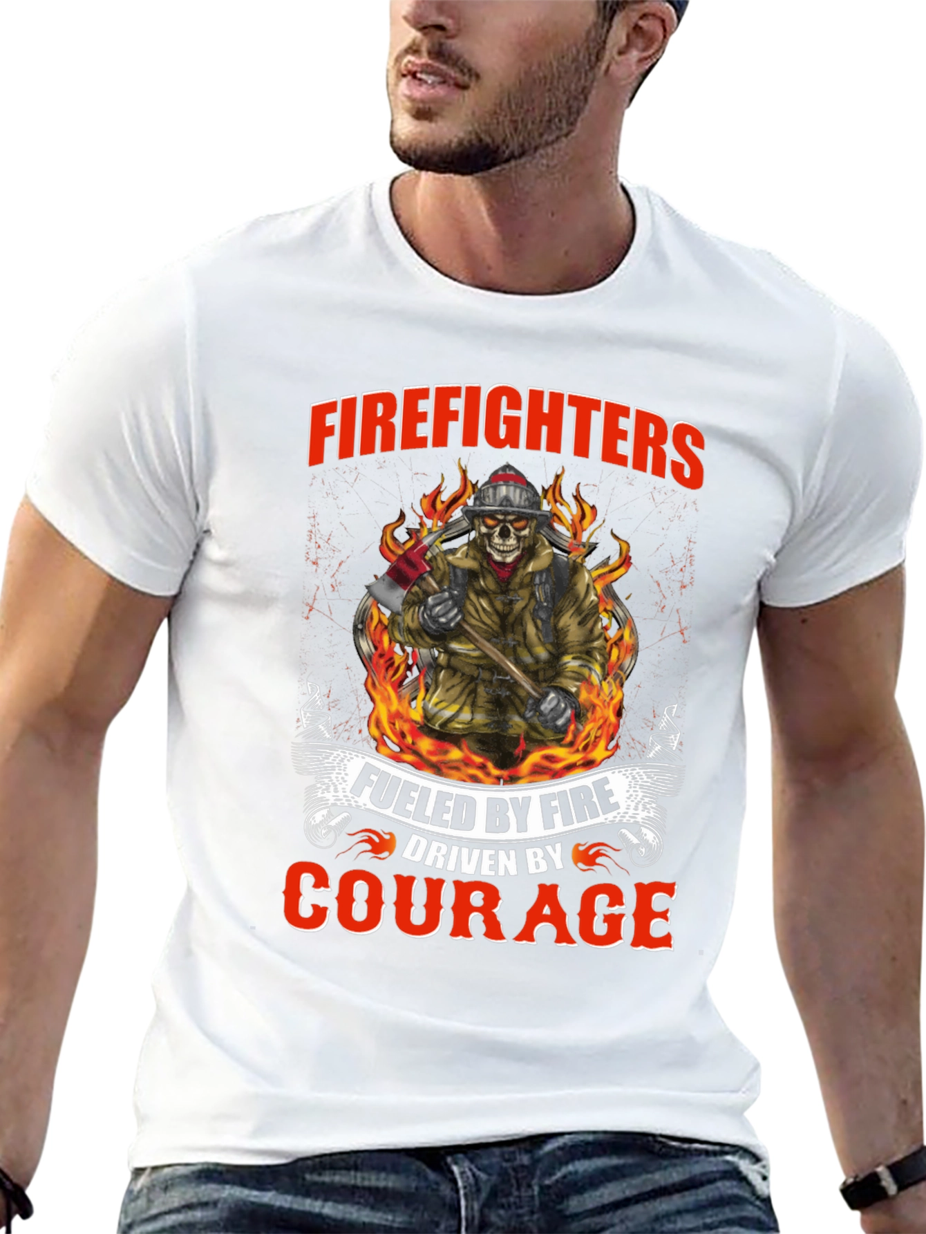 Firefighters Fueled by Fire Courage T-Shirt