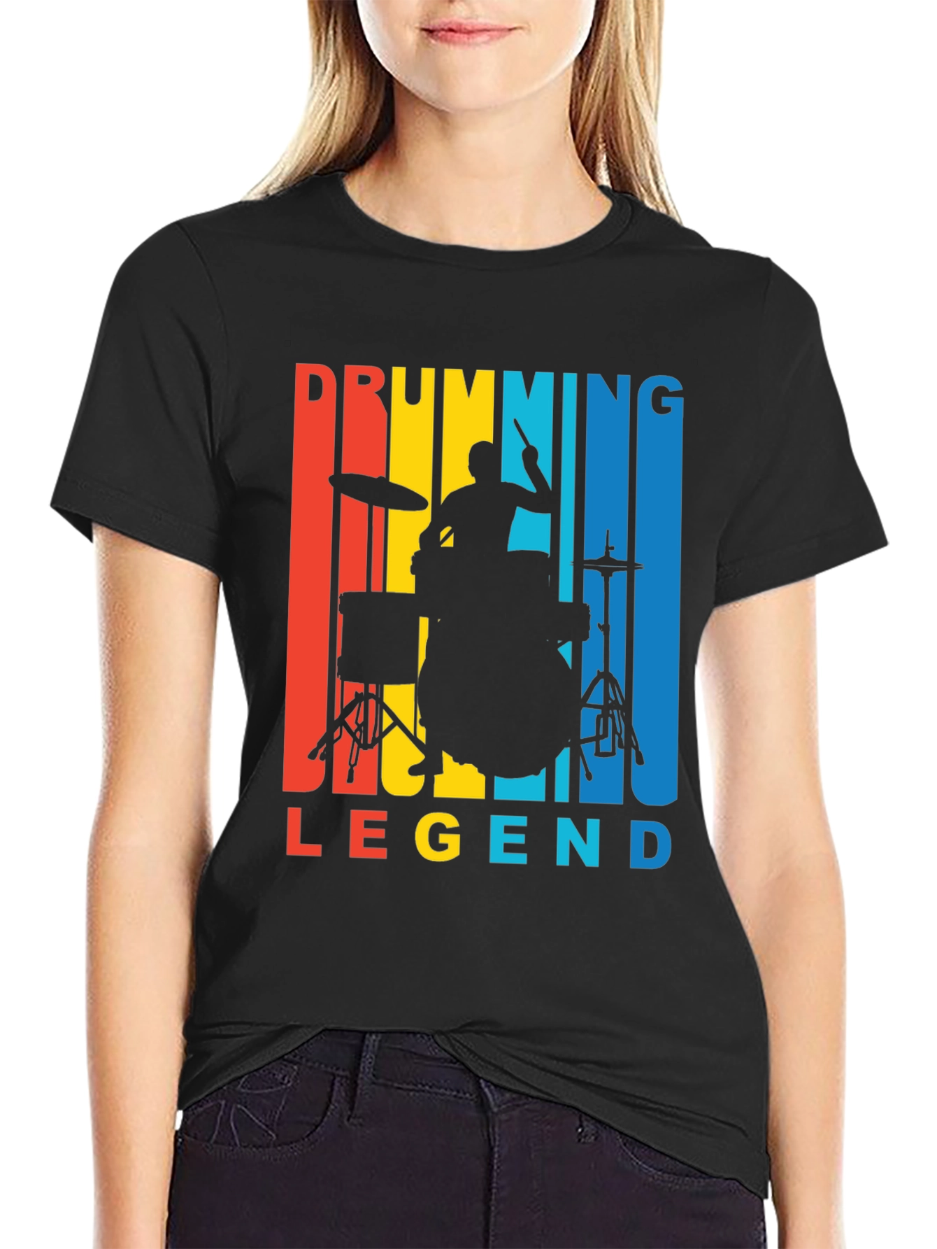 Drumming Legend Graphic Tee - Retro Musician T-Shirt