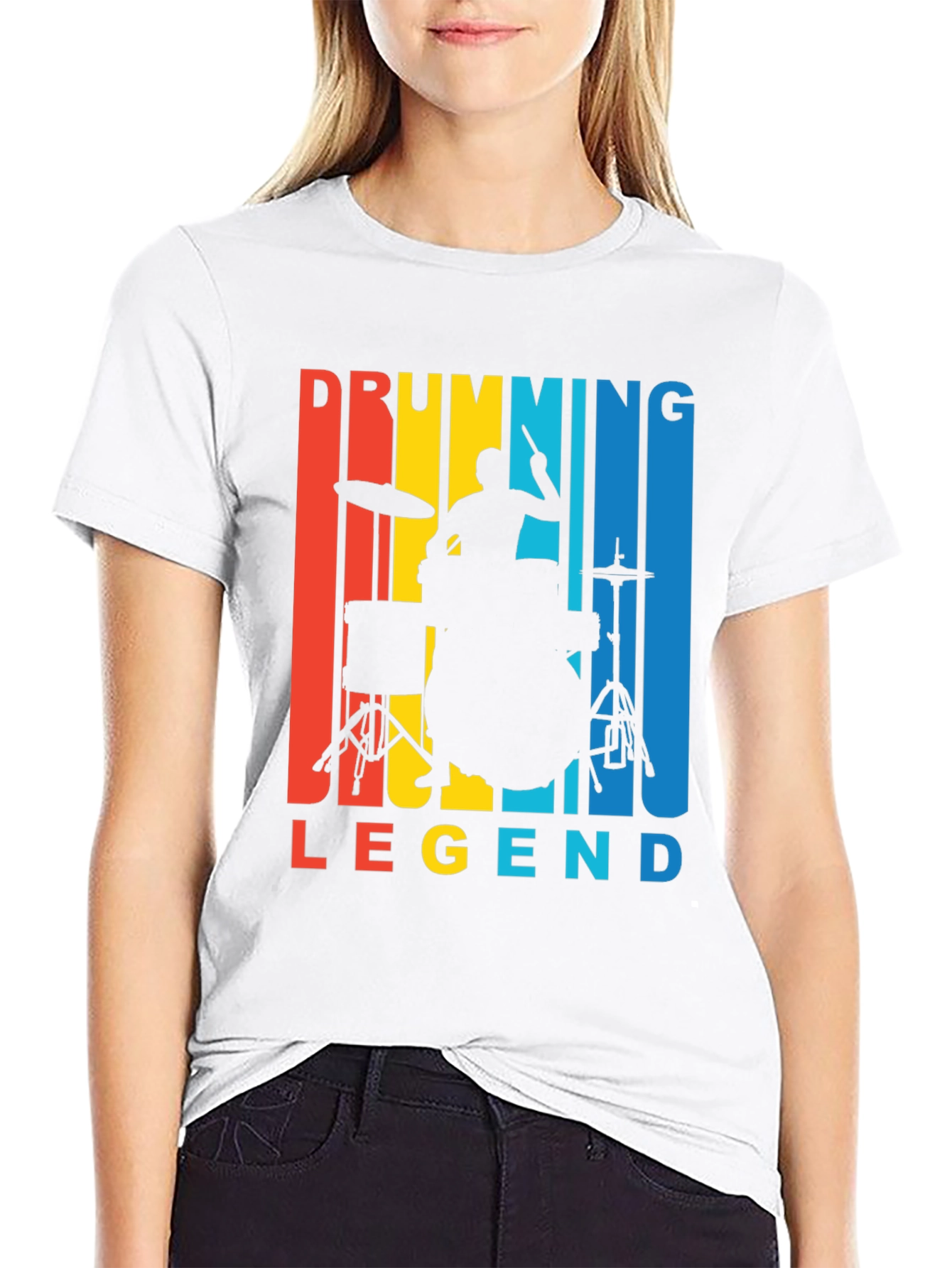 Drumming Legend Graphic Tee - Retro Musician T-Shirt