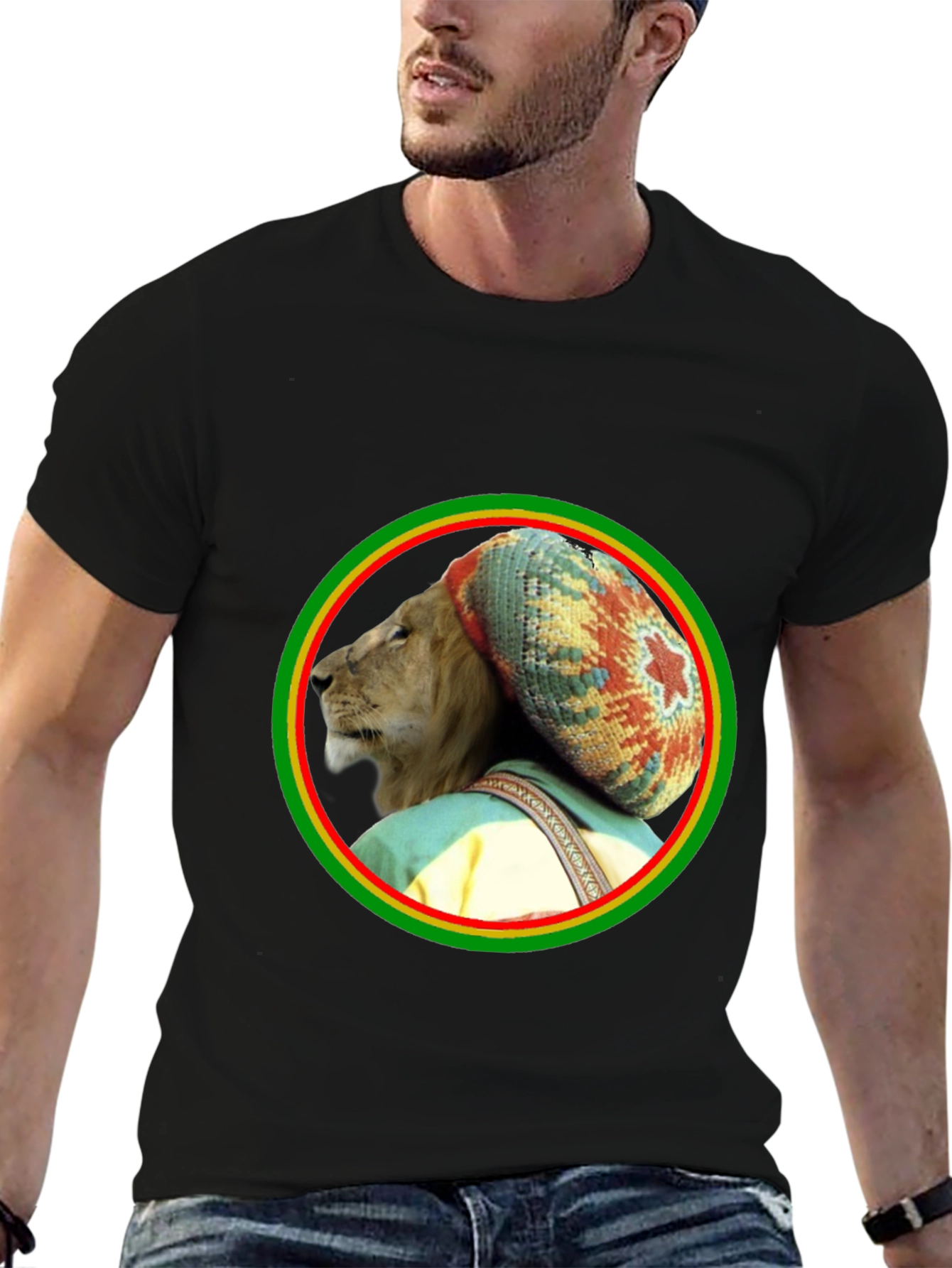 Rasta Lion Graphic Tee - Reggae Vibes