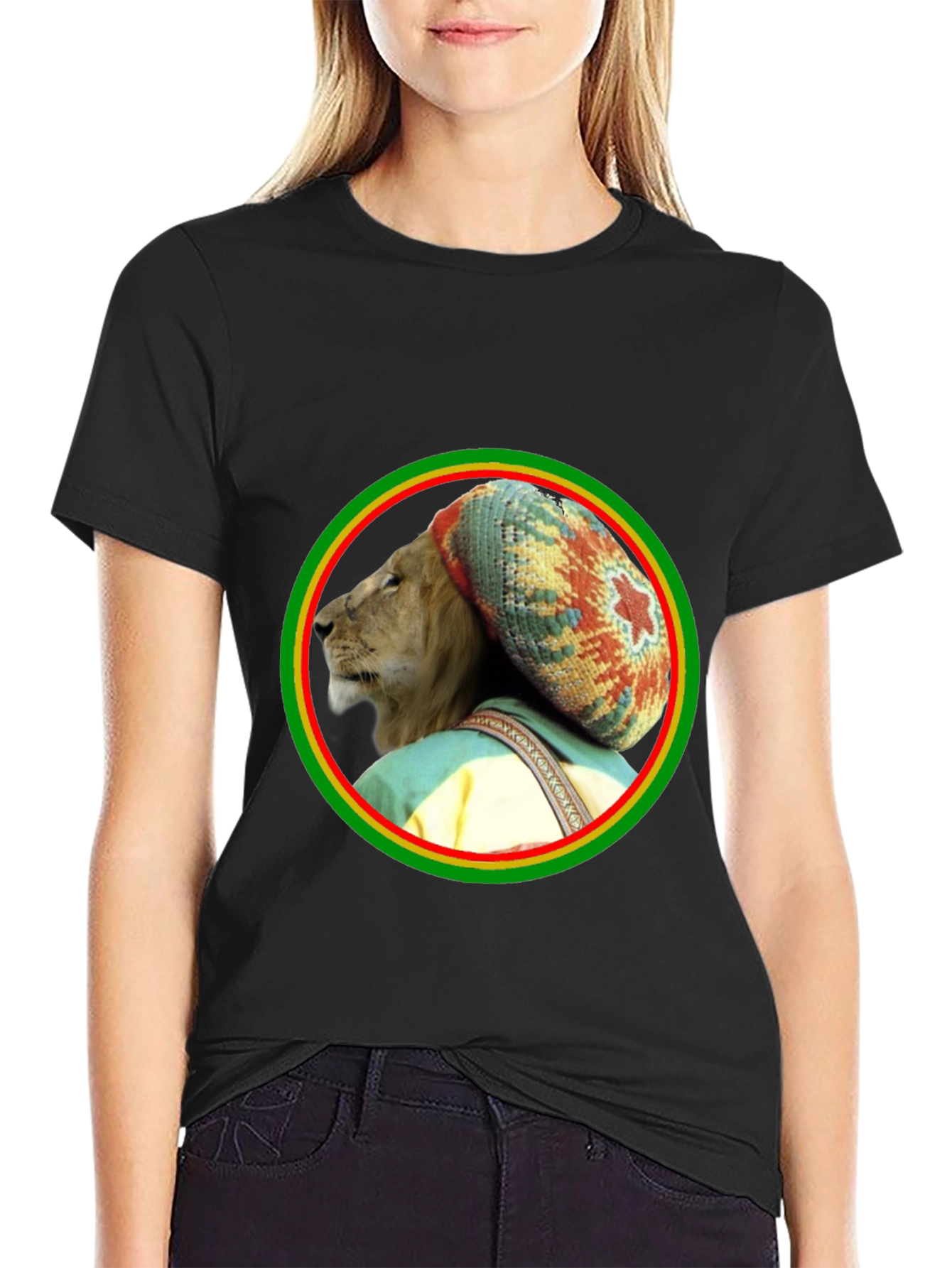 Rasta Lion Graphic Tee - Reggae Vibes