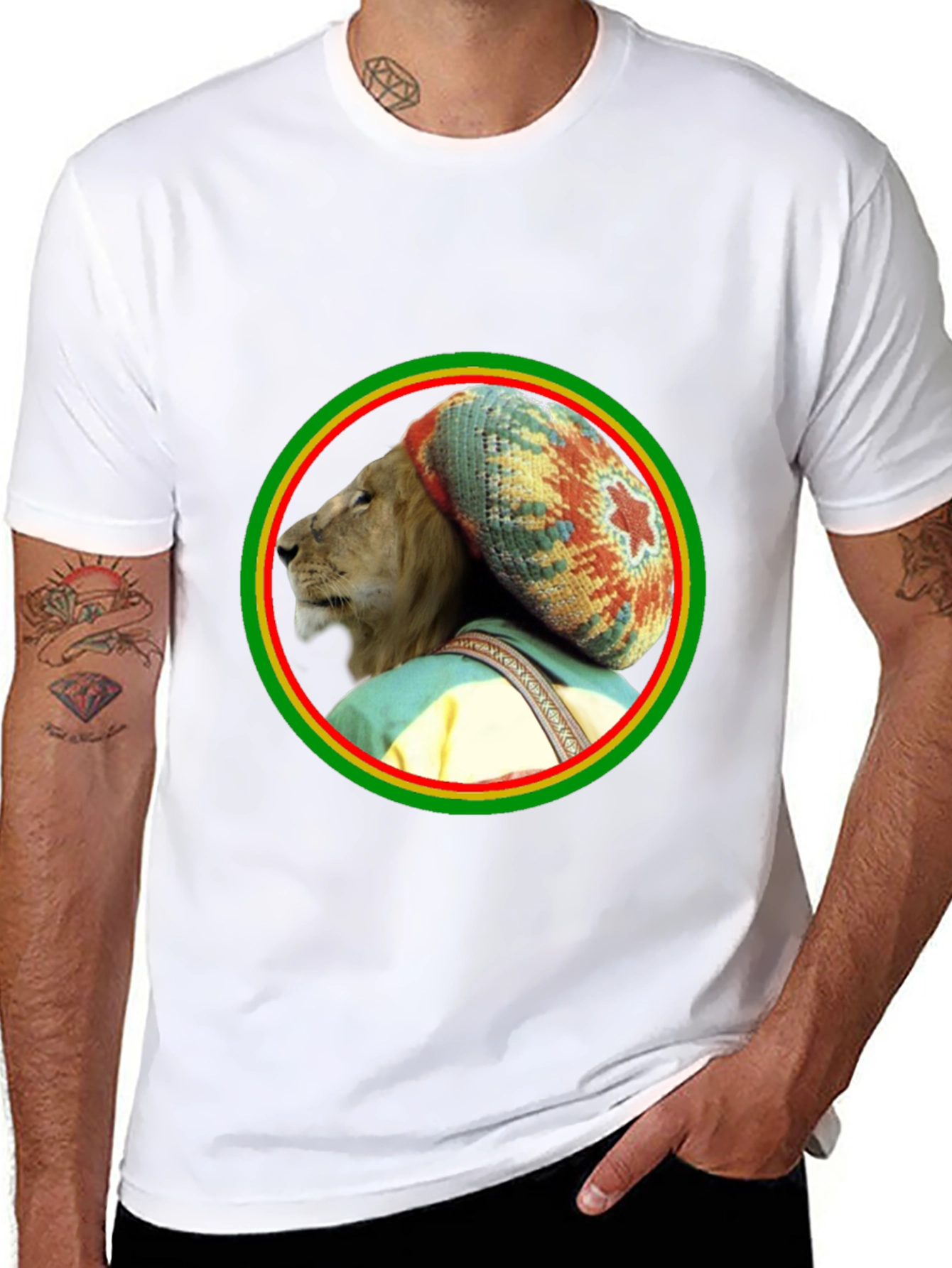 Rasta Lion Graphic Tee - Reggae Vibes