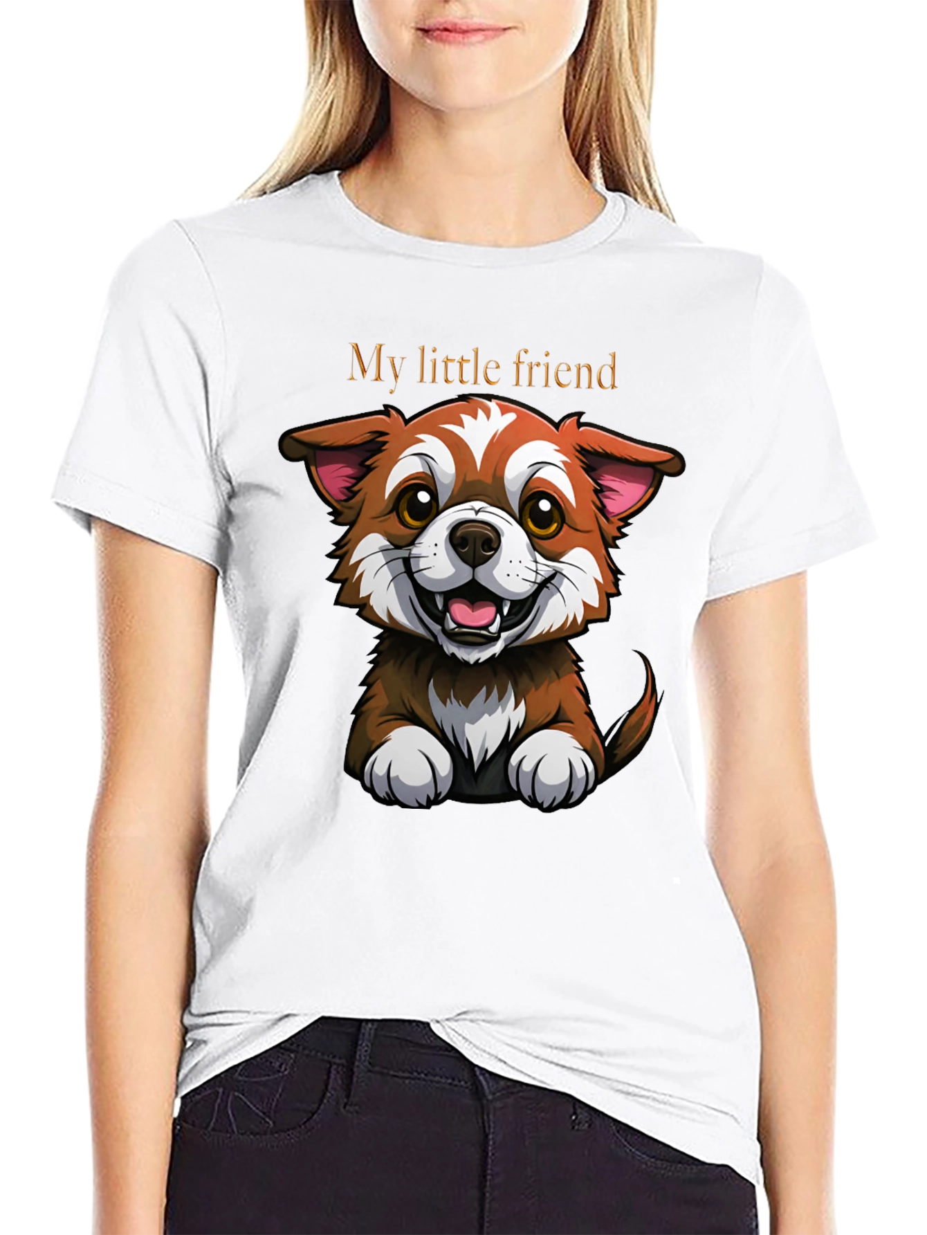 Cute Dog Graphic Tee - My Little Friend