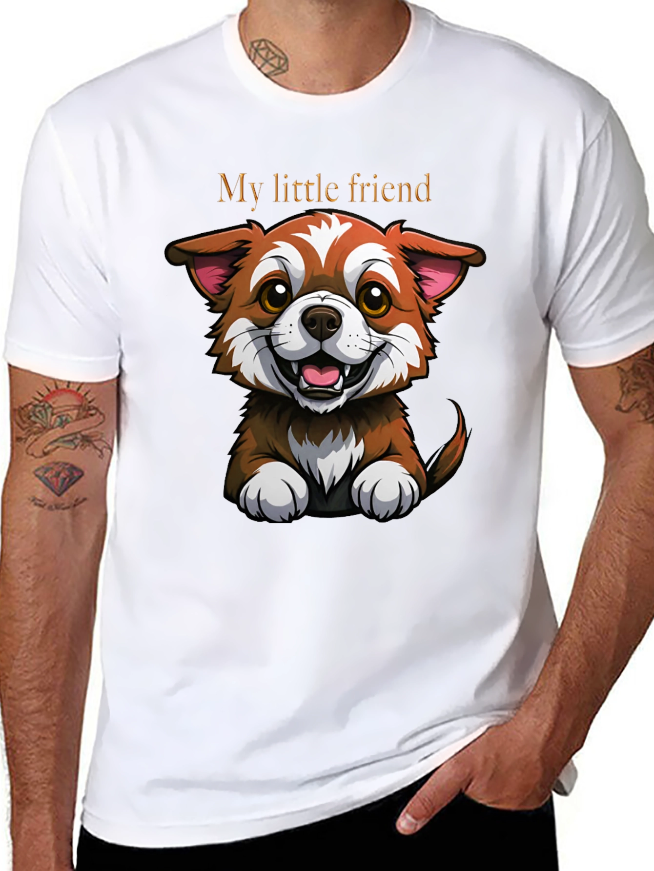 Cute Dog Graphic Tee - My Little Friend