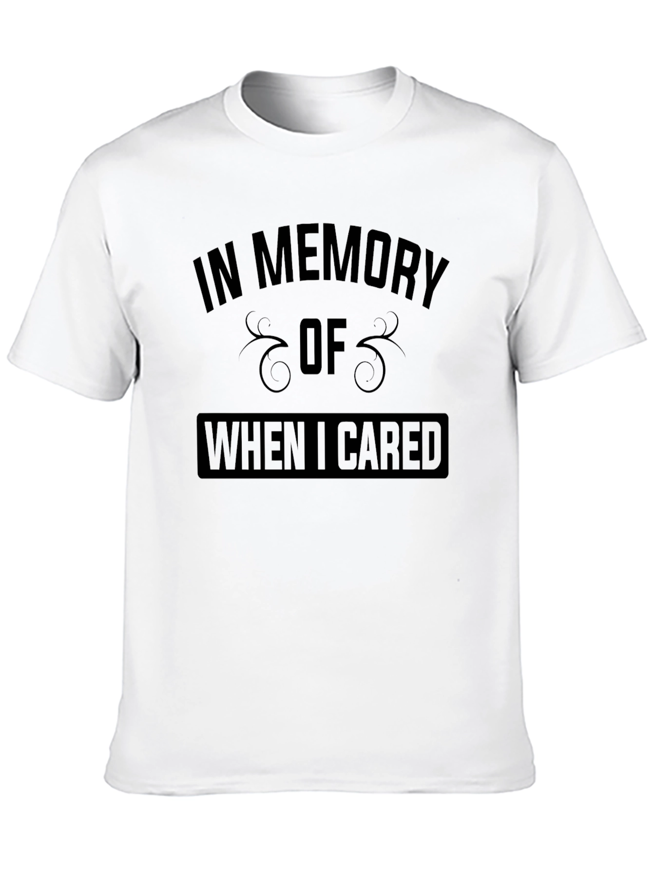 Funny When I Cared Black Graphic T-Shirt