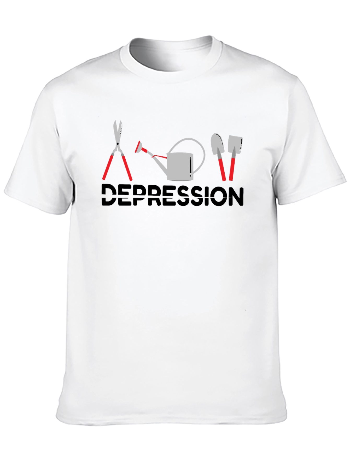 Gardening Humor Graphic T-Shirt: Depression Gardening