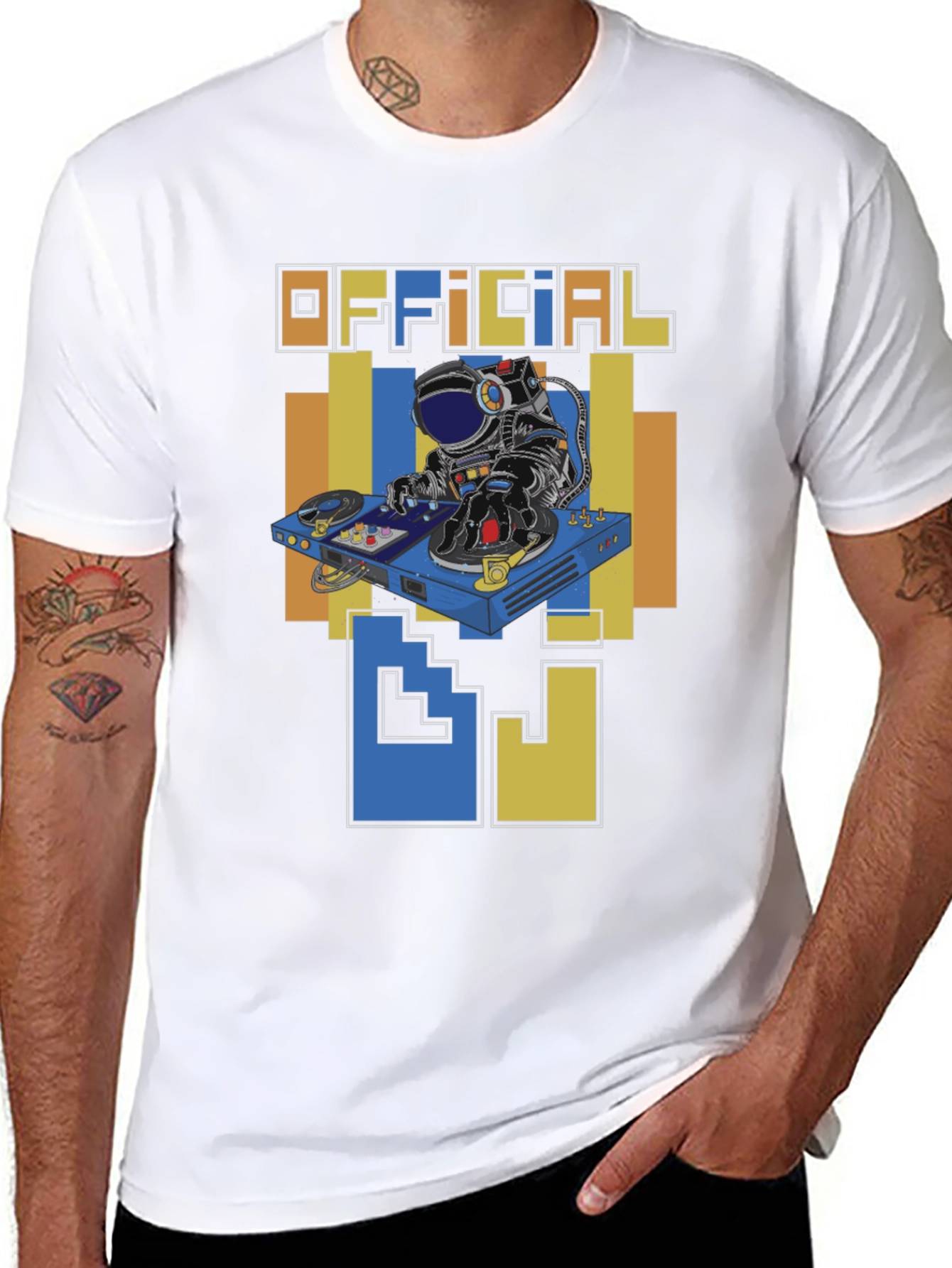 Official DJ Astronaut Graphic T-Shirt - Space Music Fan