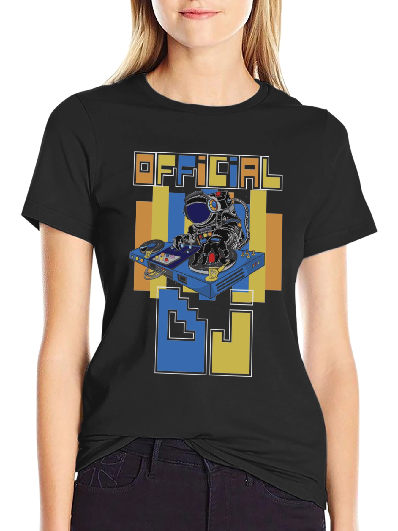 Official DJ Astronaut Graphic T-Shirt - Space Music Fan