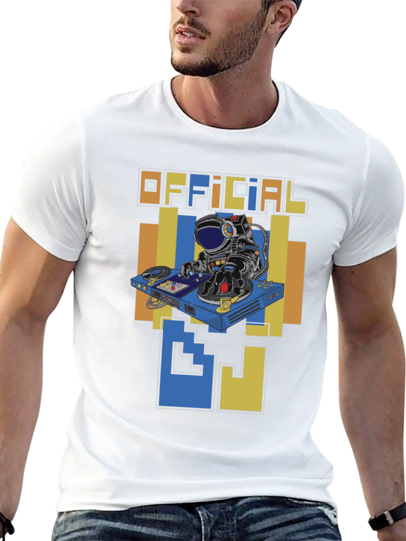 Official DJ Astronaut Graphic T-Shirt - Space Music Fan
