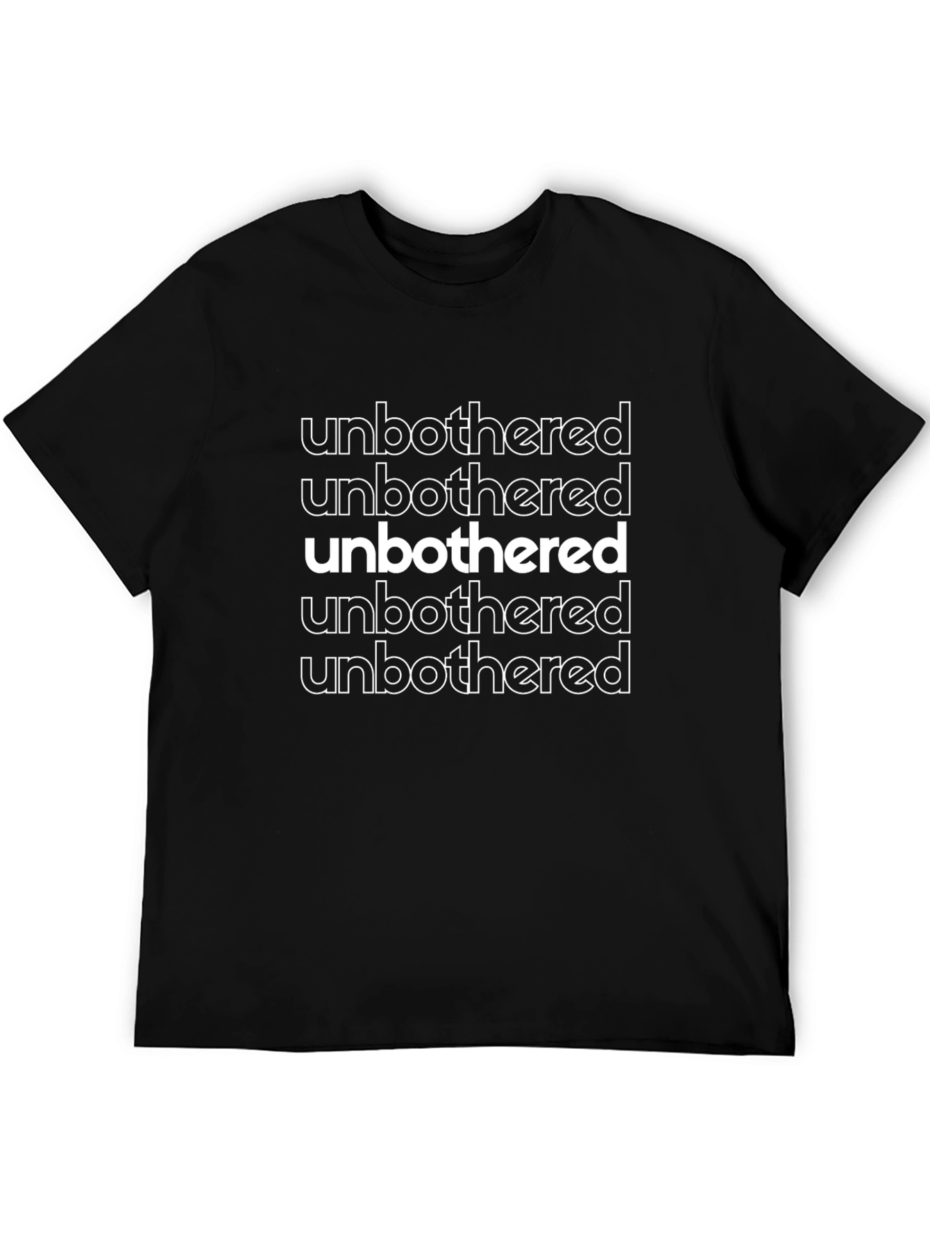 Unbothered Graphic Tee - Black Cotton T-Shirt