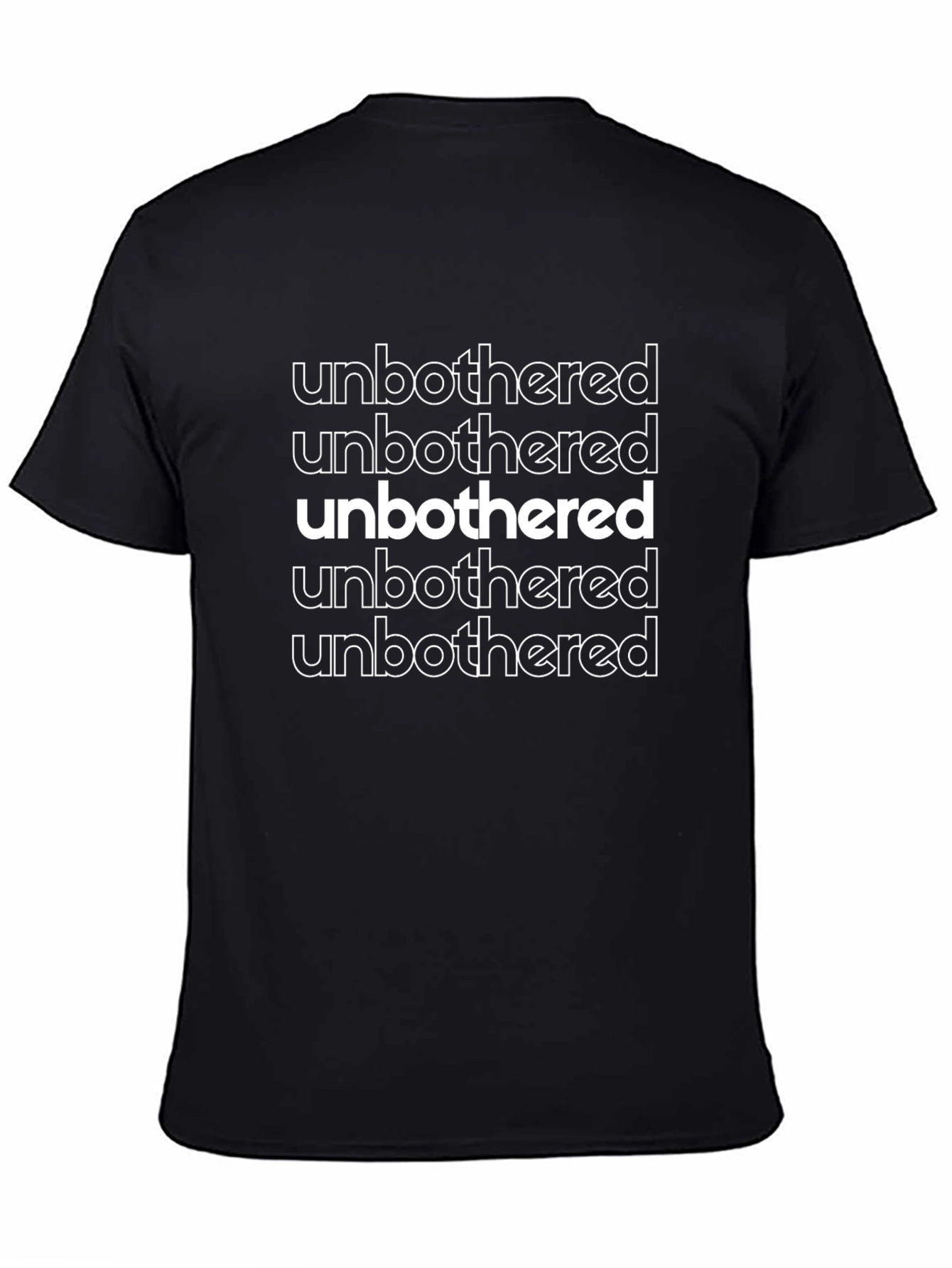 Unbothered Graphic Tee - Black Cotton T-Shirt
