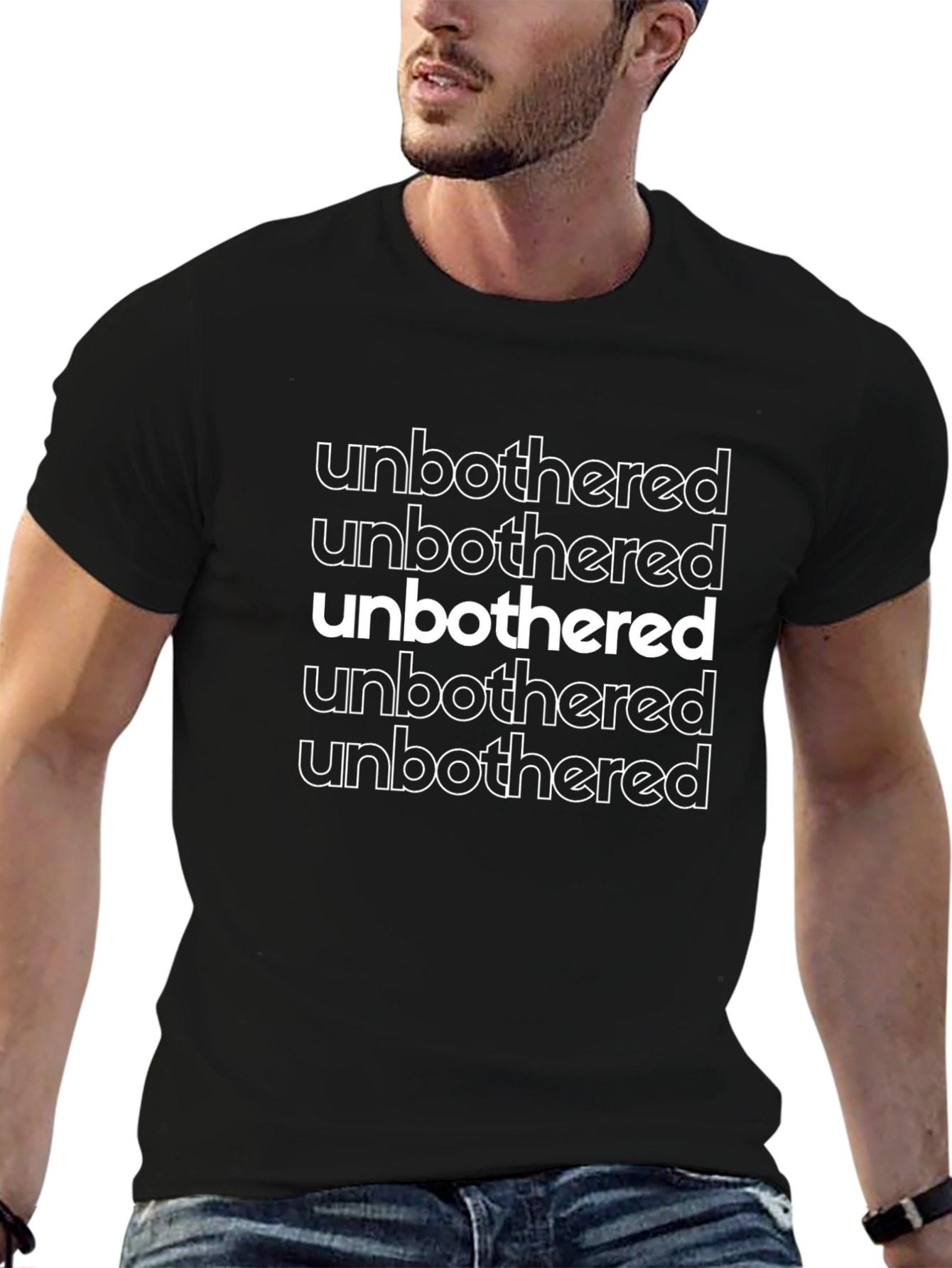 Unbothered Graphic Tee - Black Cotton T-Shirt