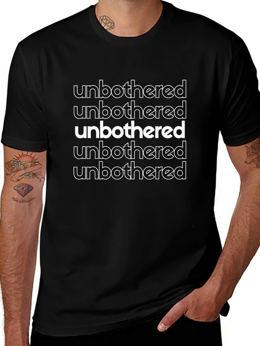 Unbothered Graphic Tee - Black Cotton T-Shirt