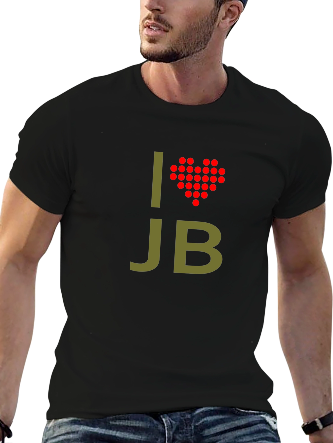 I Heart JB Graphic T-Shirt - Trendy Casual Wear