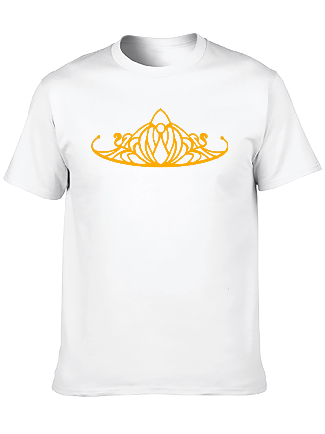 Elven Crown Graphic Tee - Black Cotton T-Shirt