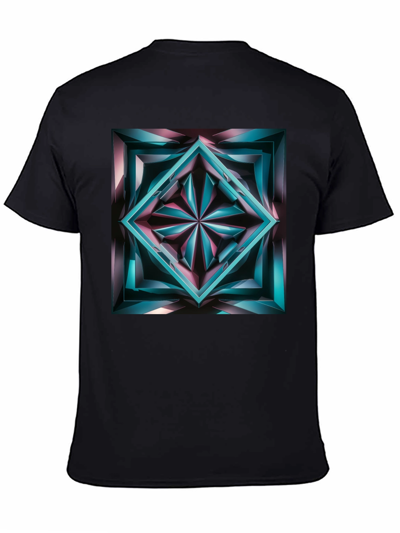 Abstract Jewel Graphic Black T-Shirt