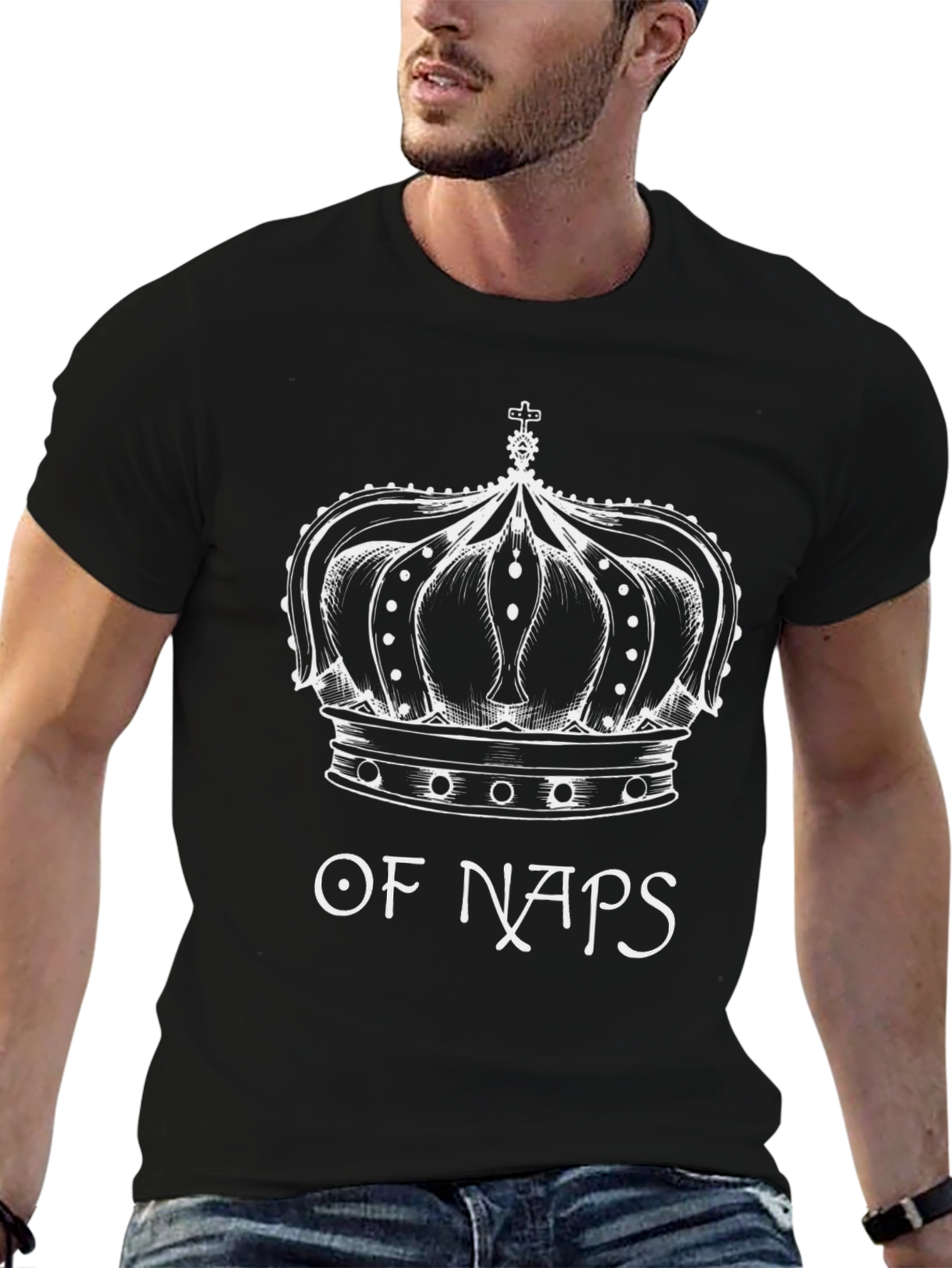 King of Naps Mens Black Graphic Tee
