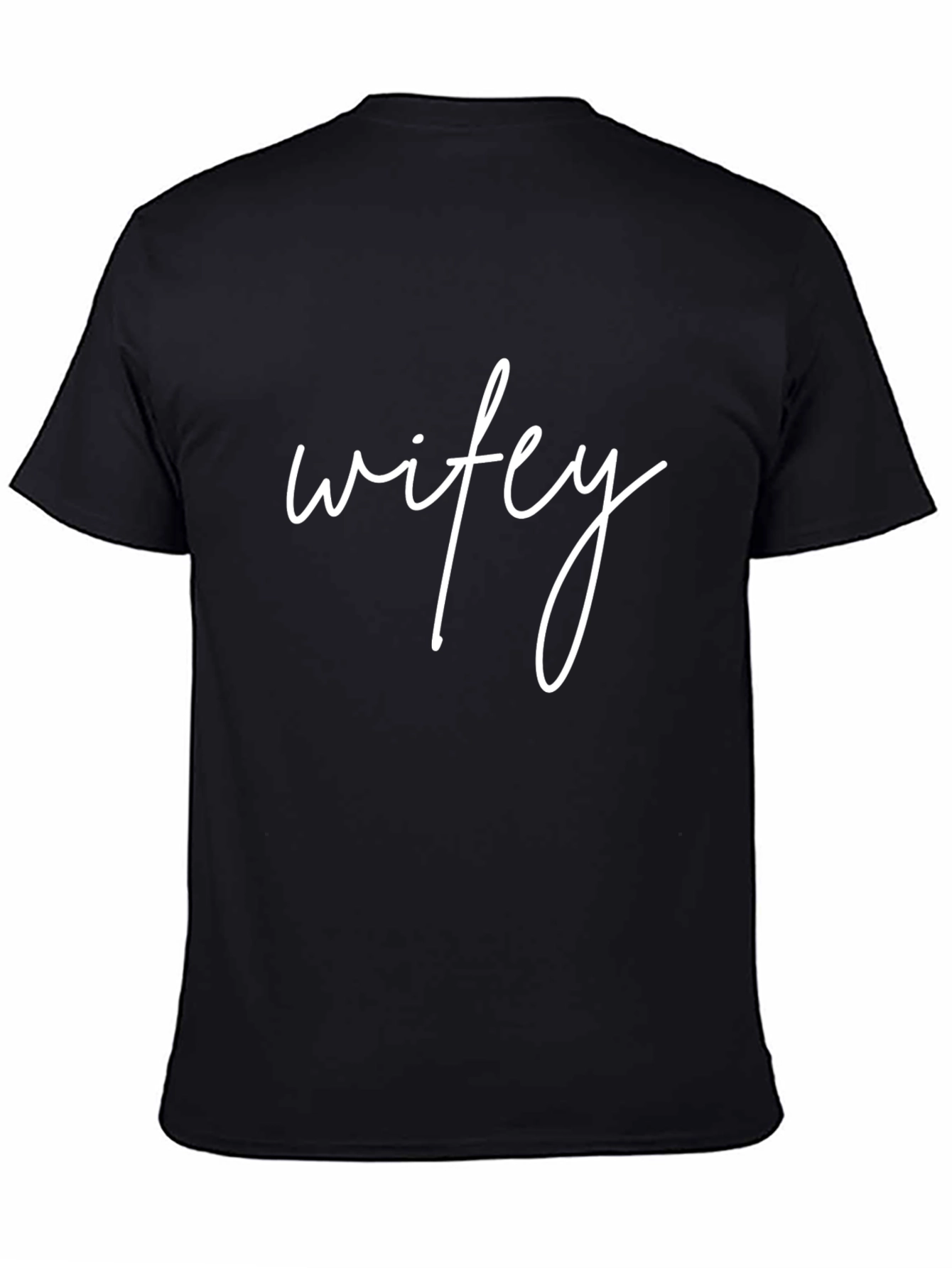 Wifey Graphic Tee - Black Cotton Blend