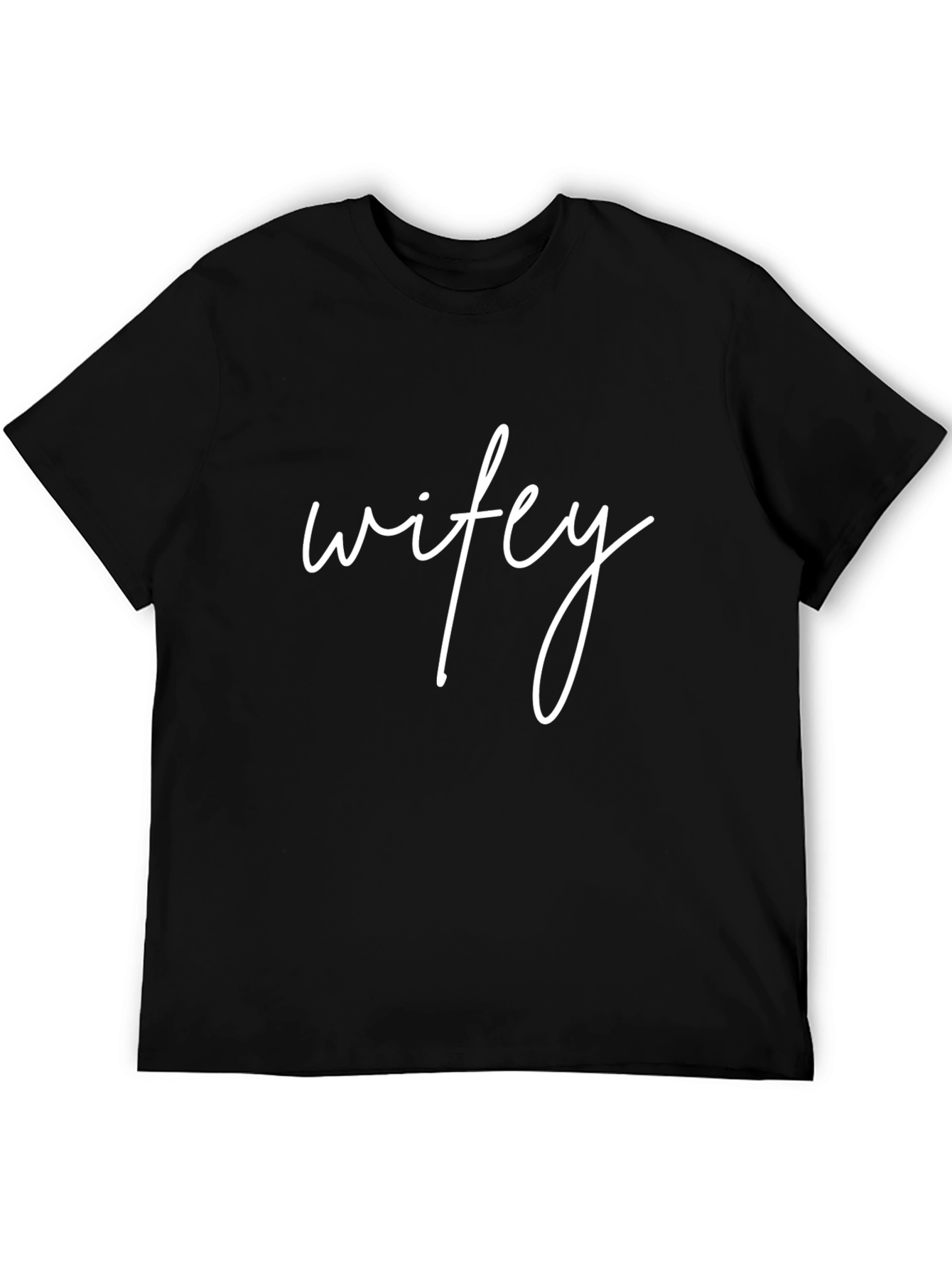 Wifey Graphic Tee - Black Cotton Blend