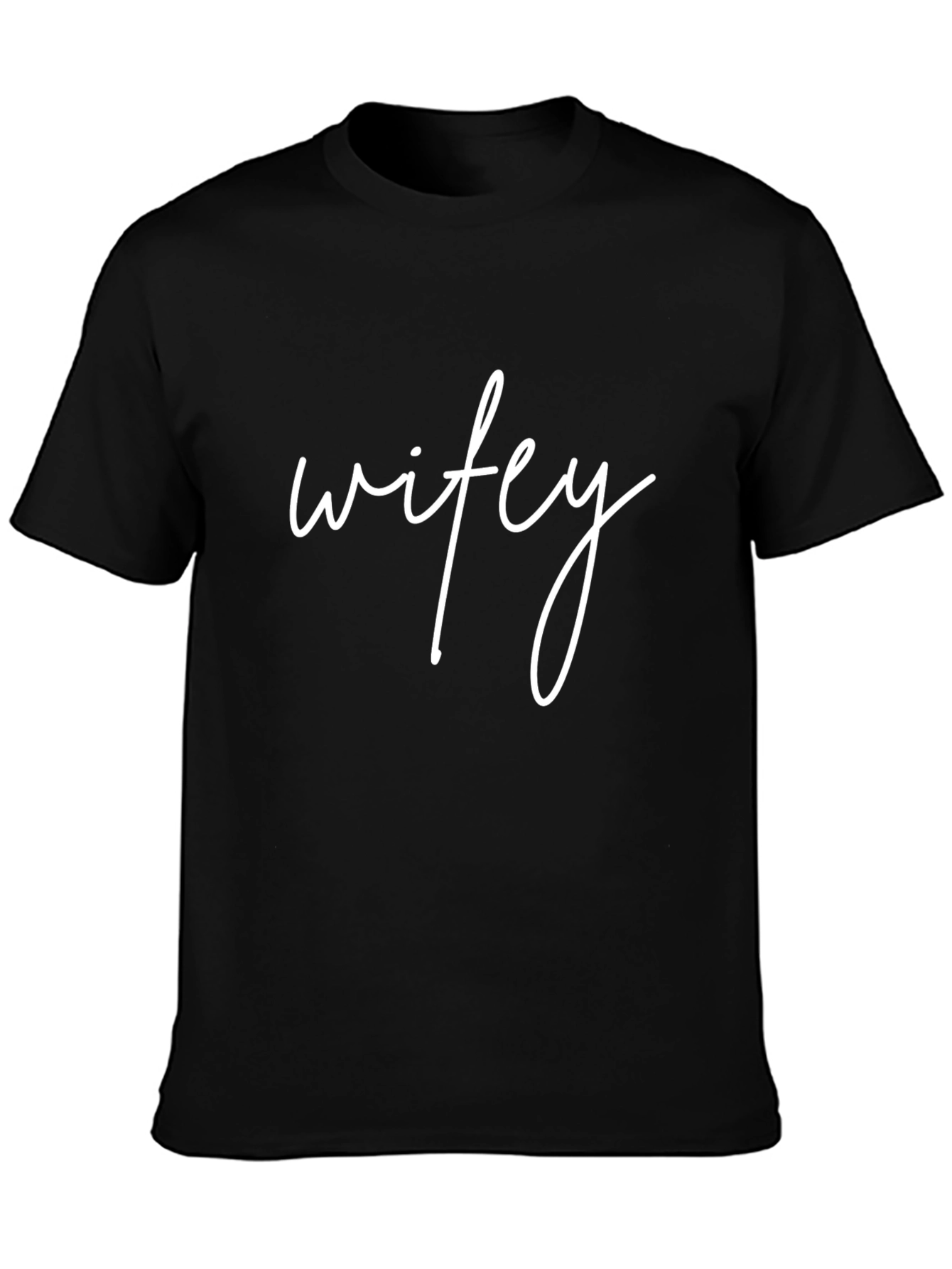 Wifey Graphic Tee - Black Cotton Blend