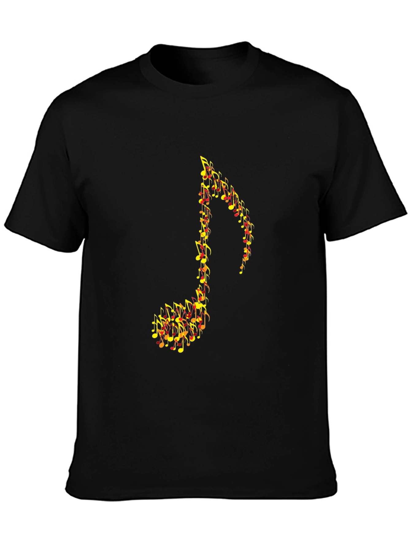 Music Note Graphic Black T-Shirt