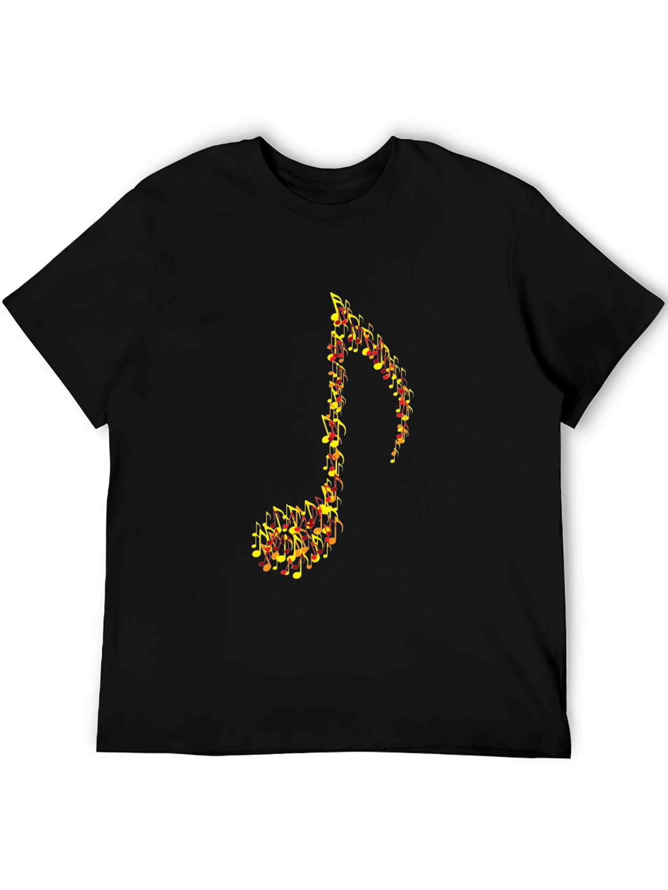 Music Note Graphic Black T-Shirt