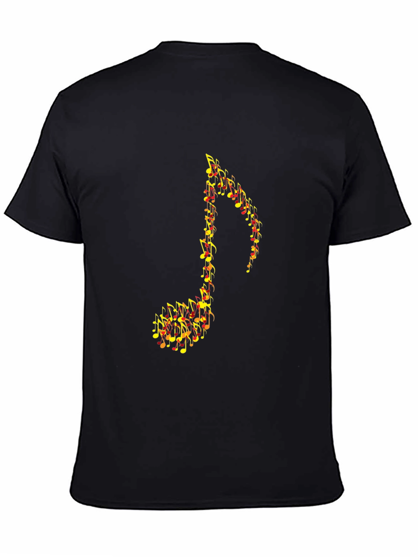 Music Note Graphic Black T-Shirt