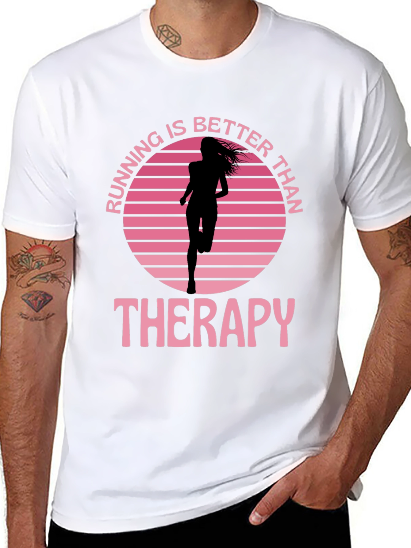 Running Is Better Than Therapy Graphic Tee