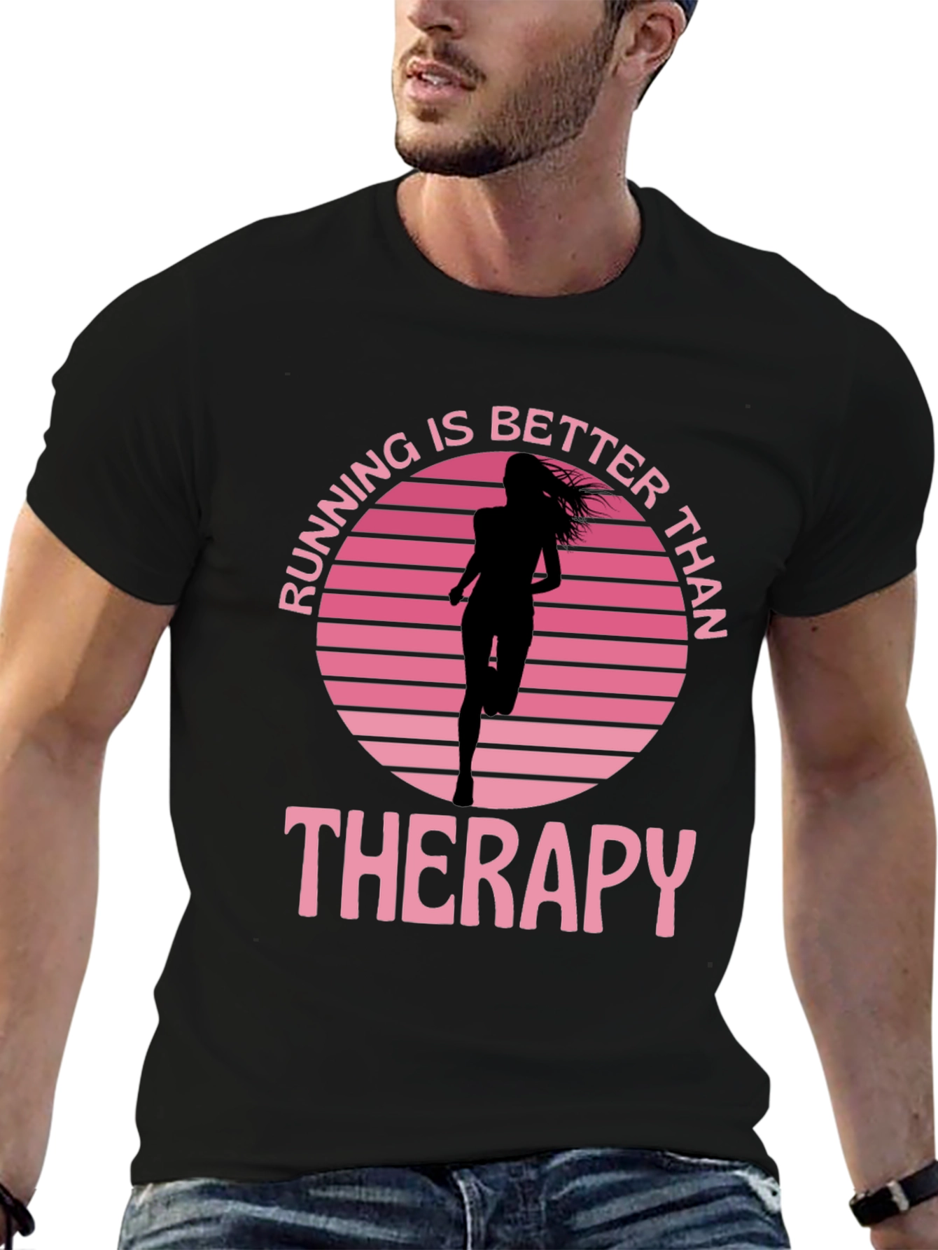 Running Is Better Than Therapy Graphic Tee