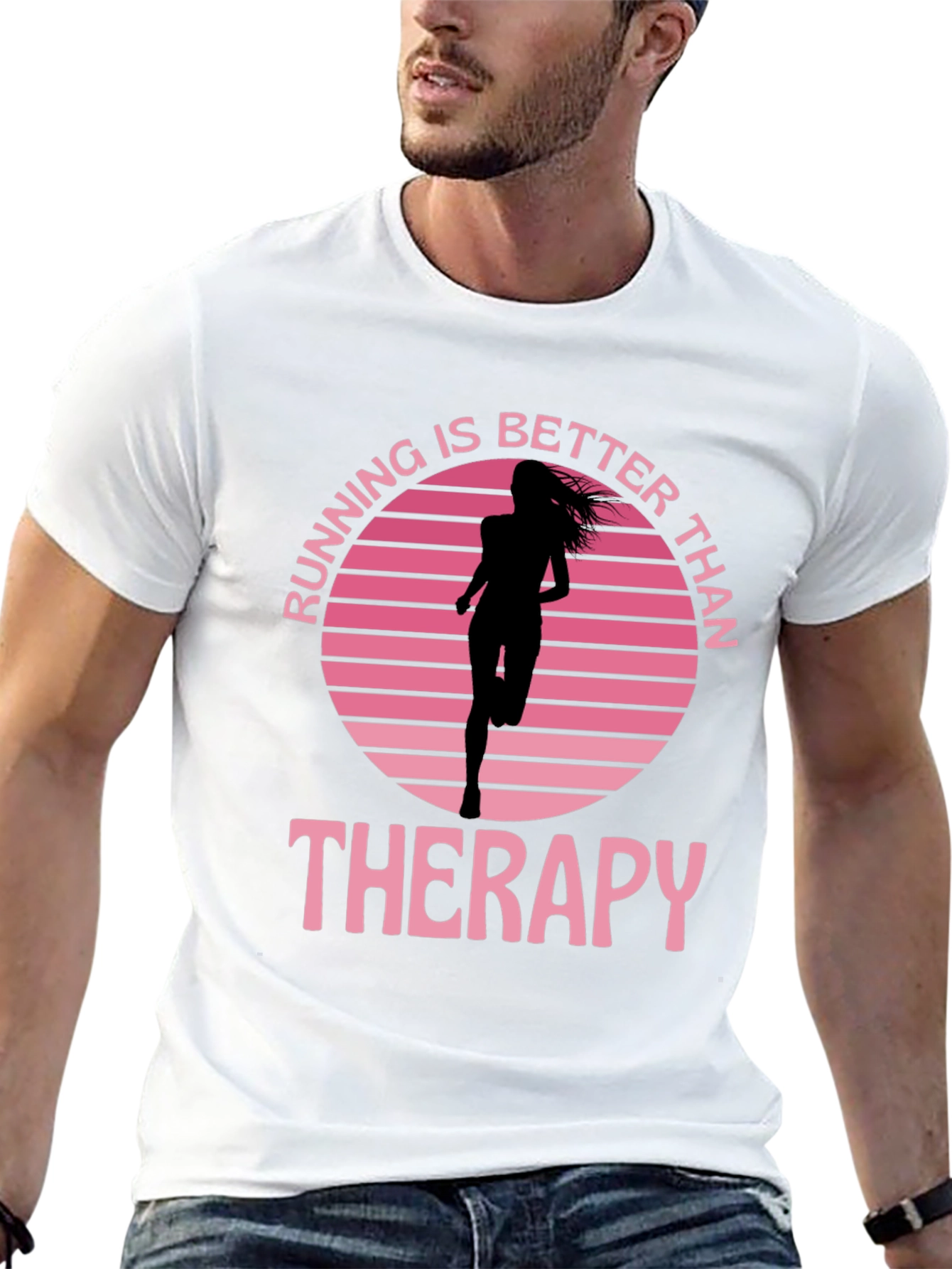 Running Is Better Than Therapy Graphic Tee