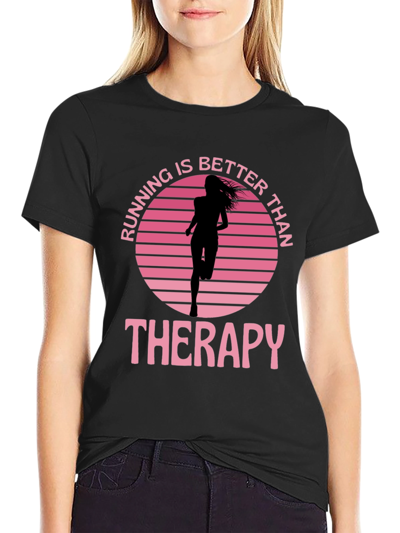 Running Is Better Than Therapy Graphic Tee